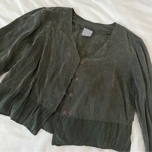 Dark green earthy light jacket